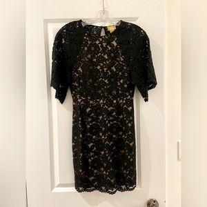 H&M holiday lace sleeves dress